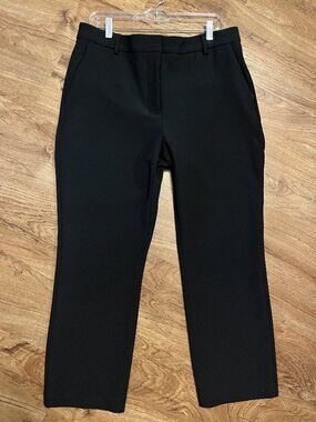 Women's Express Straight Ankle High Rise Black Ankle Dress Pants
